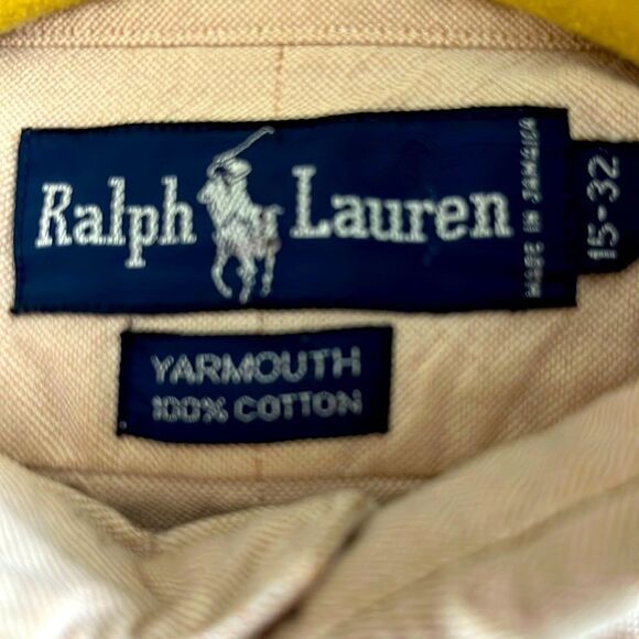 Ralph Lauren Yarmouth Collection VTG Button Down Shirt Tan /Brown… - Picture 4 of 9